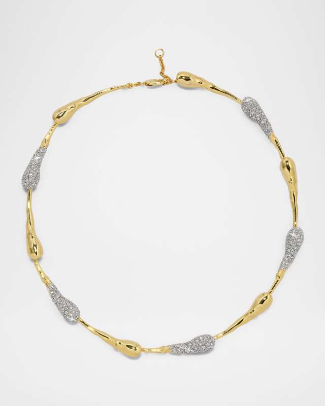 Solanales Crystal Teardrop Riviera Necklace
